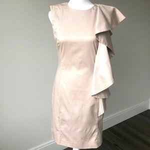 French Connection/FCUK. Blush pink fitted dress. US 4